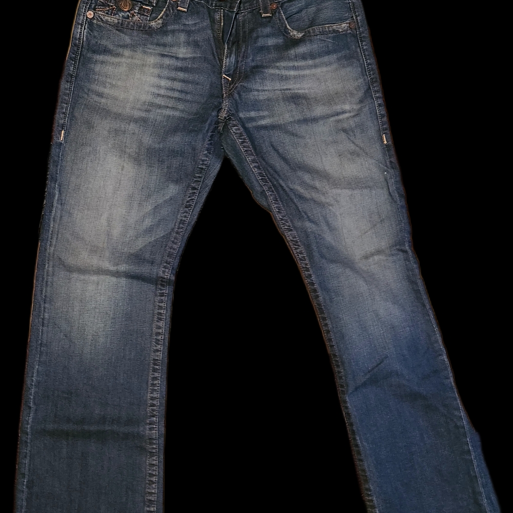 True Religion Men's Dark Blue Straight Jeans